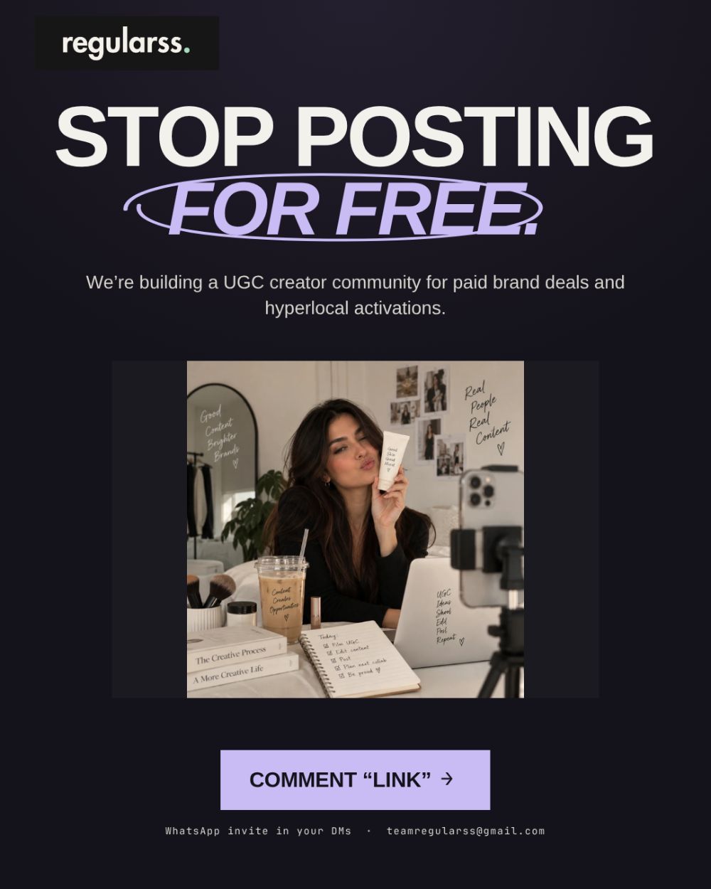Stop posting for free
